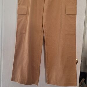 Wide Leg Tan Pants